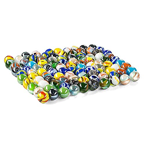 Jiahuade 430g Kleine Glasmurmeln, Murmeln Glas Murmeln Kinder Murmelspiel 15mm Bunte Murmeln Deko Glas Spielzeug Spielmaschine Pflanzendekoration von Jiahuade