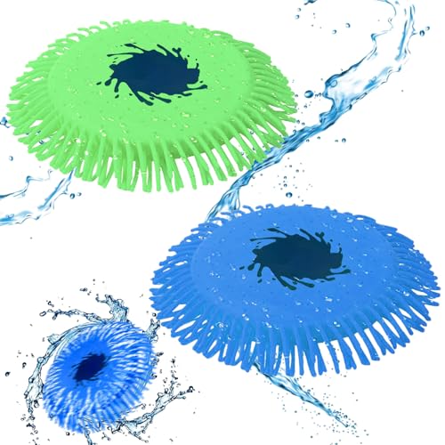 Wasser Frisbee,2 Stück Wasser-Wurfscheibe,Wasser Wurfscheibe aus Schaumstoff und Silikon,Wurfscheibe Wasserspielzeug,Wasserspielzeug Pool für Kinder,Sommer Spaß von Jiahuade