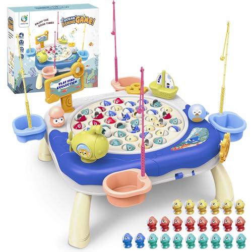 Jiakora Angelspiel Musikspielzeug, Rotierendes Angeln Brettspiel Game Set, Musik und pädagogischem Spielzeug, 24 Fisch und 8 Angelruten, Elektrisches Spielzeug Geschenk passend für Kinder ab 3 Jahren Jiakora Angelspiel Musikspielzeug, Rotierendes Angeln Brettspiel Game Set, Musik und pädagogischem Spielzeug, 24 Fisch und 8 Angelruten, Elektrisches Spielzeug Geschenk passend für Kinder ab 3 Jahren von Jiakora