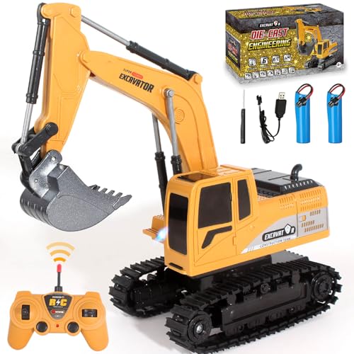 Jiakora Ferngesteuertes Bagger Spielzeug ab 3 Jahre, 2,4 GHz RC Auto Kinder Bagger mit Licht- und Soundeffekten, 2 wiederaufladbare Akkus, Geburtstagsgeschenk für Jungen Jiakora Ferngesteuertes Bagger Spielzeug ab 3 Jahre, 2,4 GHz RC Auto Kinder Bagger mit Licht- und Soundeffekten, 2 wiederaufladbare Akkus, Geburtstagsgeschenk für Jungen von Jiakora