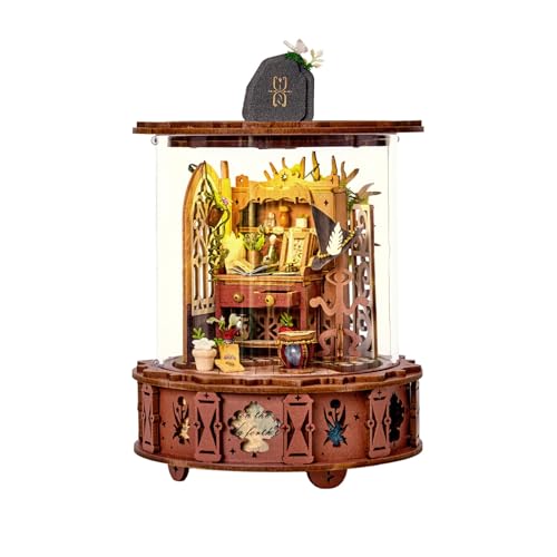 Book Nook Kit, DIY Puppenhaus Häuser DIY Miniature House 3D Puzzle & Buchstütze （Kein Kleber oder Batterien enthalten） (Schatzpflanzen-Pavillon) von Jianyana
