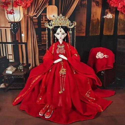 Jiawinng Chinesische Puppe 3D Orientalisches Sammlerstück 24In Alte Prinzessin Szene Dekoration Braut Puppe Für Spiel Haus Raum Dekor Urlaub Weihnachten Tag Geburtstag Geschenk,Rot Jiawinng Chinesische Puppe 3D Orientalisches Sammlerstück 24In Alte Prinzessin Szene Dekoration Braut Puppe Für Spiel Haus Raum Dekor Urlaub Weihnachten Tag Geburtstag Geschenk,Rot von Jiawinng