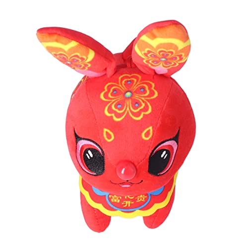 Jiawu 2023 Chinesische Neujahr des Kaninchens Gefültes Plürutier, Chinesische Neujahrsfest Dekoration Maskottchen Sternzeichen Kaninchen Puppe Häschen Scheiche, Weiches Plünchtier von Jiawu