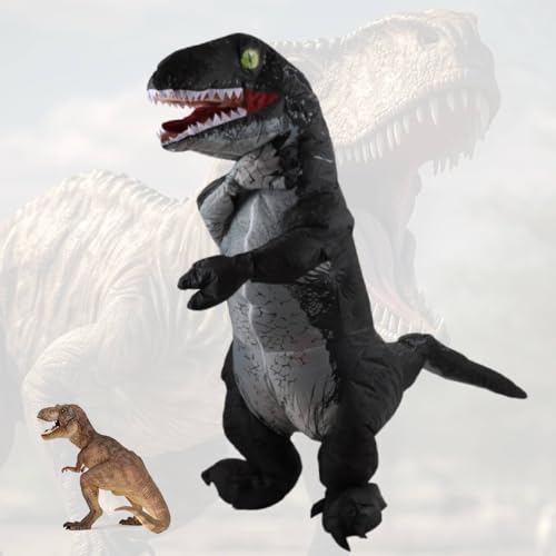 Jiawu Aufblasbares Dinosaurier-Kostüm, Luftblasen-lustige Party-Halloween-Kostüme, Cosplay-Halloween-Kostüm, Weihnachtsdekor-Kostüm für Erwachsene, Einzigartige Geschenke für Freund (Swift Dinosaur) von Jiawu