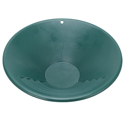 Jiawu Langlebige Goldwaschpfanne Flaches Groove -Design für Goldene Auswahl, Ideal für Bergflüsse, Grün 260 Mm von Jiawu