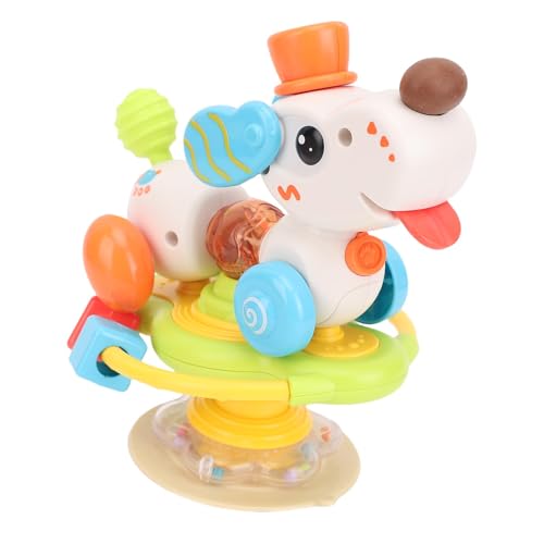 Jiawu Multi Funktionales Baby -Esstisch -Saugnäpfspielspielzeug mit Abnehmbarem Welpenlenkrad, Fördert die Kognitive Entwicklung Sicheres Kunststoffmaterial von Jiawu