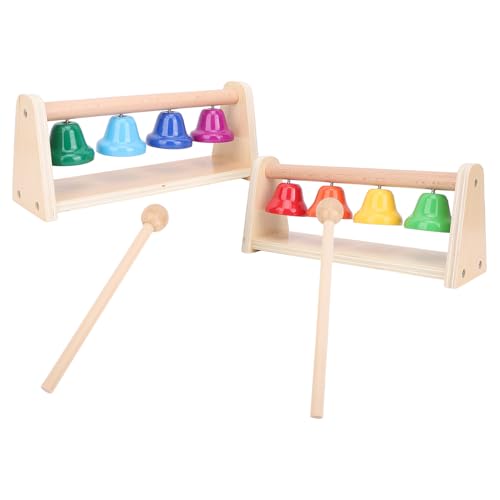 Jiawu Premium 8 Note Musical Xylophon Desktop Handbell -Set für Kindermusikaufklärung und Koordinationsentwicklung für Kleinkinder von Jiawu