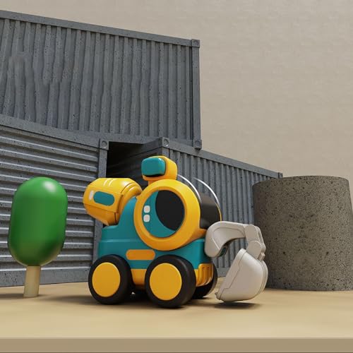 Jiawu Push-Baufahrzeug-Spielzeug, Realistisches, Langlebiges Trägheits-BAU-LKW-Spielzeug für, Einfach zu Bedienende Geschenke Zur Hand-Auge-Koordination für Kleinkinder (Bagger) von Jiawu