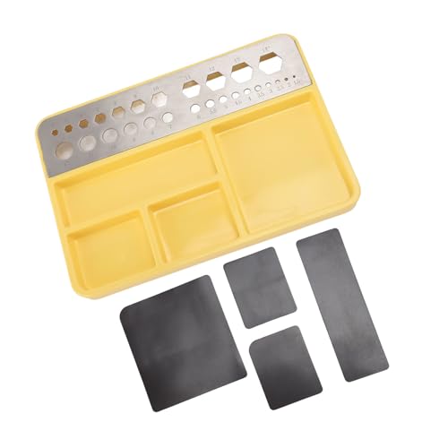 Jiawu RC-Reparaturteile-Tablett, Leichtes Magnetisches Praktisches RC-Schrauben-Tablett für Flugzeugmodelle (Yellow) von Jiawu
