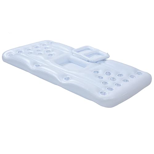 Jiawu Sommer-Pool-Spiele, aufblasbarer -Tisch-Schwimmer für Erwachsene, 70,9 x 31,5 Zoll Sommerparty-Pool-Schwimmer, Pool-Lounge-Schwimmfloß-Spielzeug mit Kühler und 28 von Jiawu