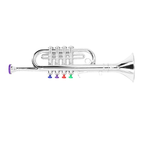 Saxophon Trompete, Simulation 3 Farbige Tasten Saxophon Spielzeug Pädagogisch für (Silver) von Jiawu