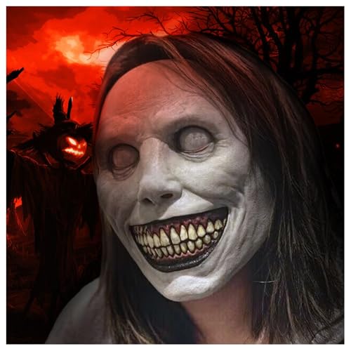 Jicyor Halloween Masken Horror, Gruselige Halloween Maske Lächelnder Dämon Gruseliger Clown Cosplay Halloween Dämon Karneval Cosplay Requisiten für Männer und Frauen Jicyor Halloween Masken Horror, Gruselige Halloween Maske Lächelnder Dämon Gruseliger Clown Cosplay Halloween Dämon Karneval Cosplay Requisiten für Männer und Frauen von Jicyor