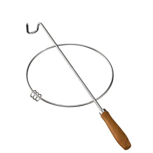 Fitness-Rollreifen, Outdoor-Kreisel mit Holzgriff, Stressabbau, Lernspielzeug für Jugendliche, Balance-Trainingsring für draußen, Jugendspielzeug(38cm,Round Ring) von Jidanmian