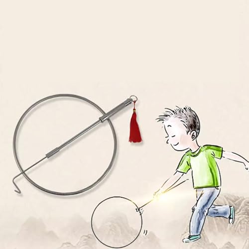 Jidanmian Eisenreifen, Balancetrainer, Edelstahl-Spielzeug für draußen, für Koordination und Fitness im Freien(19.69 inches) von Jidanmian