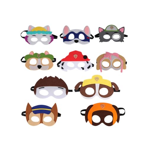 Jieddey Tiermasken Für Kinder,10 PCS Kinder Tiermasken Cartoon Masken Kinder Hundemasken mit Elastischem Seil Welpen Party Masken Filzmasken für Kinder Party Maskerade Geburtstage Halloween Cosplay Jieddey Tiermasken Für Kinder,10 PCS Kinder Tiermasken Cartoon Masken Kinder Hundemasken mit Elastischem Seil Welpen Party Masken Filzmasken für Kinder Party Maskerade Geburtstage Halloween Cosplay von Jieddey