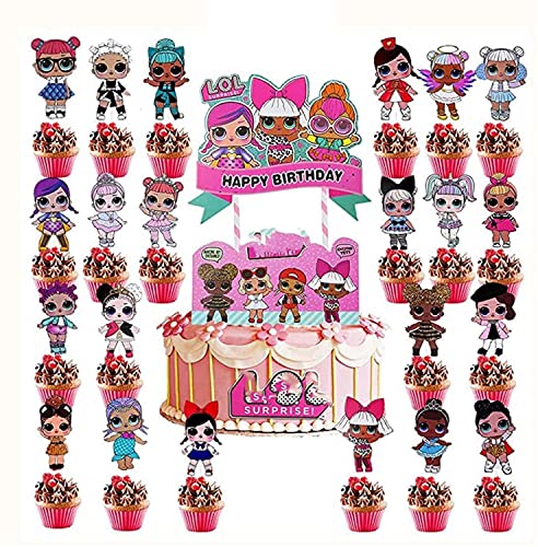 LOL Surprise Puppen,24 PCS LOL Cupcake Topper Geburtstag Thema Geburtstagstorte Geburtstag Kuchen Dekorationen Geburtstagsdekorationen für Kinder Mädchen Geburtstagsfeier LOL Surprise Puppen,24 PCS LOL Cupcake Topper Geburtstag Thema Geburtstagstorte Geburtstag Kuchen Dekorationen Geburtstagsdekorationen für Kinder Mädchen Geburtstagsfeier von Jieddey