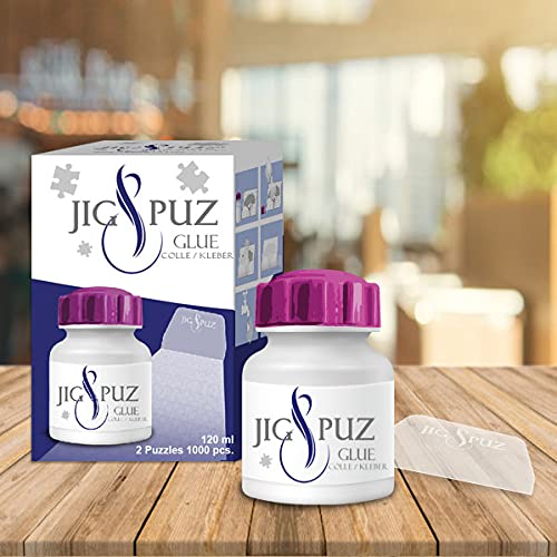 Jig & Puz Kleber 120 ml für 2 Puzzles 1000 Teile mit Spatel von Jig & Puz