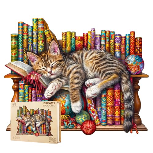 Jigfoxy Holzpuzzle Erwachsene, Getigerte Katze Holz Puzzle Erwachsen, Wooden Puzzles, Einzigartiges Lernspielzeug in Tierform für Freunde der Familie L-34 * 29cm-280pcs Jigfoxy Holzpuzzle Erwachsene, Getigerte Katze Holz Puzzle Erwachsen, Wooden Puzzles, Einzigartiges Lernspielzeug in Tierform für Freunde der Familie L-34 * 29cm-280pcs von Jigfoxy