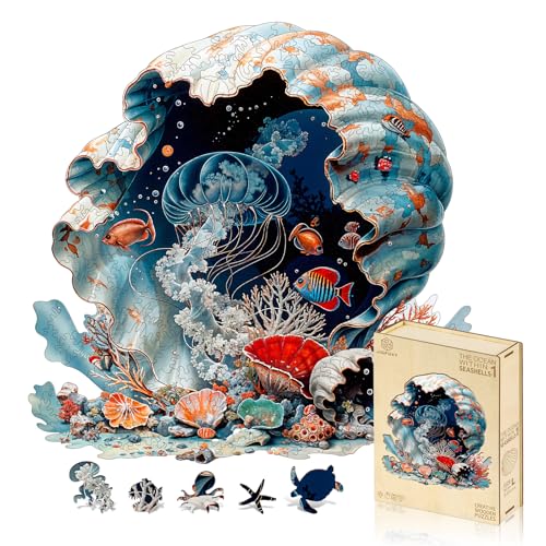 Jigfoxy Holzpuzzle Erwachsene, Muschel Holz Puzzle Erwachsen, Wooden Puzzle, Einzigartiges Lernspielzeug in Tierform für Freunde der Familie L-34 * 34cm-302pcs Jigfoxy Holzpuzzle Erwachsene, Muschel Holz Puzzle Erwachsen, Wooden Puzzle, Einzigartiges Lernspielzeug in Tierform für Freunde der Familie L-34 * 34cm-302pcs von Jigfoxy