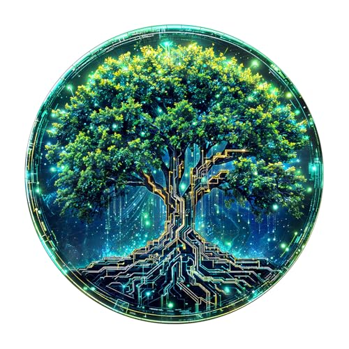 Jigfoxy Holzpuzzle für Erwachsene, Cyberpunk Baum des Lebens Puzzles für Erwachsene, einzigartige Tierform, Holzschnitt-Puzzles, Weihnachtsgeschenke, Erntedankgeschenke für Freunde und Familie (L-34 x Jigfoxy Holzpuzzle für Erwachsene, Cyberpunk Baum des Lebens Puzzles für Erwachsene, einzigartige Tierform, Holzschnitt-Puzzles, Weihnachtsgeschenke, Erntedankgeschenke für Freunde und Familie (L-34 x von Jigfoxy