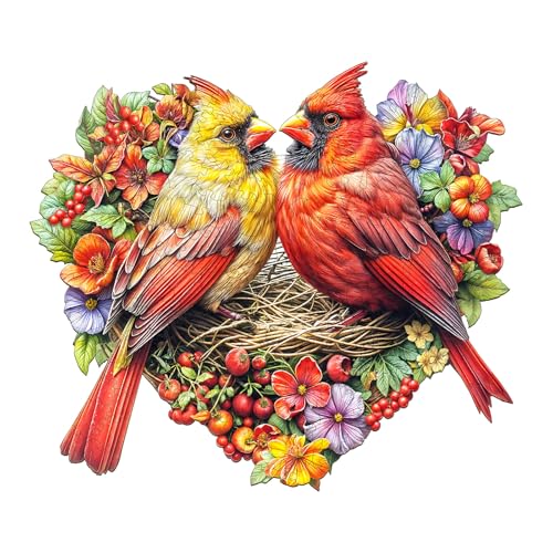 Jigfoxy Holzpuzzle für Erwachsene, Kardinal-Puzzles für Erwachsene, einzigartige Tierform-Holzschnitt-Puzzles, Weihnachtsgeschenke, Thanksgiving-Geschenke für Freunde und Familie (L-34 x 29,5 cm - 260 Jigfoxy Holzpuzzle für Erwachsene, Kardinal-Puzzles für Erwachsene, einzigartige Tierform-Holzschnitt-Puzzles, Weihnachtsgeschenke, Thanksgiving-Geschenke für Freunde und Familie (L-34 x 29,5 cm - 260 von Jigfoxy