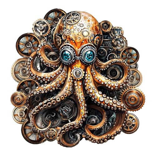 Jigfoxy Holzpuzzle für Erwachsene, Oktopus-Puzzles für Erwachsene, einzigartige Tierform-Holzschnitt-Puzzles, Weihnachtsgeschenke, Thanksgiving-Geschenke für Freunde und Familie (L-34 x 33 cm - 280 Jigfoxy Holzpuzzle für Erwachsene, Oktopus-Puzzles für Erwachsene, einzigartige Tierform-Holzschnitt-Puzzles, Weihnachtsgeschenke, Thanksgiving-Geschenke für Freunde und Familie (L-34 x 33 cm - 280 von Jigfoxy