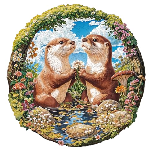 Jigfoxy Holzpuzzle für Erwachsene, Otter-Puzzles für Erwachsene, einzigartige Tierform, Holzschnitt-Puzzles, Weihnachtsgeschenke, Erntedankgeschenke für Freunde und Familie (L-32,8 x 34 cm, 264 Stück) Jigfoxy Holzpuzzle für Erwachsene, Otter-Puzzles für Erwachsene, einzigartige Tierform, Holzschnitt-Puzzles, Weihnachtsgeschenke, Erntedankgeschenke für Freunde und Familie (L-32,8 x 34 cm, 264 Stück) von Jigfoxy