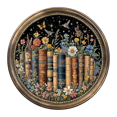 Jigfoxy Holzpuzzles für Erwachsene, Buch- und Blumen-Holzpuzzles für Erwachsene, einzigartige Tierform-Holzpuzzle für Erwachsene, Geburtstagsgeschenke für Puzzle-Liebhaber, Familie, Freund (M-29 x 29 Jigfoxy Holzpuzzles für Erwachsene, Buch- und Blumen-Holzpuzzles für Erwachsene, einzigartige Tierform-Holzpuzzle für Erwachsene, Geburtstagsgeschenke für Puzzle-Liebhaber, Familie, Freund (M-29 x 29 von Jigfoxy