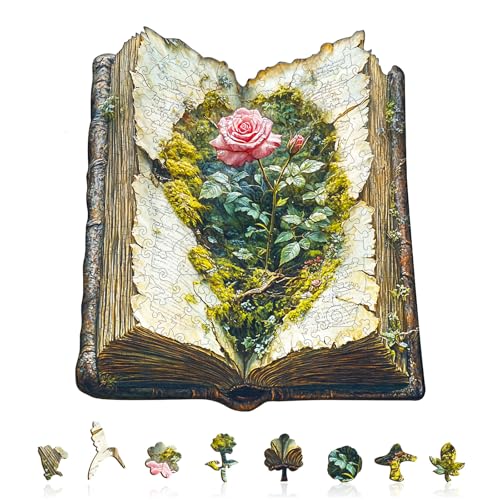 Jigfoxy Holzpuzzles für Erwachsene, blühende Rosenholz-Puzzles für Erwachsene, einzigartige Tierform, Holzpuzzle für Erwachsene, Geburtstagsgeschenke für Puzzle-Liebhaber, Familie, Freund (M-29 x 26,4 Jigfoxy Holzpuzzles für Erwachsene, blühende Rosenholz-Puzzles für Erwachsene, einzigartige Tierform, Holzpuzzle für Erwachsene, Geburtstagsgeschenke für Puzzle-Liebhaber, Familie, Freund (M-29 x 26,4 von Jigfoxy