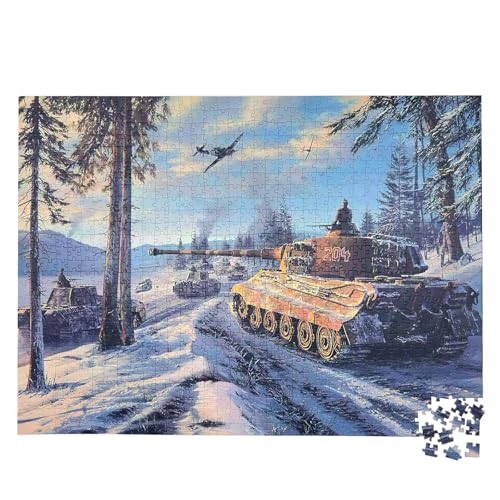 Jigso Puzzles Für Adults 1000 Stücks - Tank Retro - Familie 29.53 X 19.69 Inch - Puzzles 1000 Stück Für Adults Educational Games Heim Dekoration von Jigso