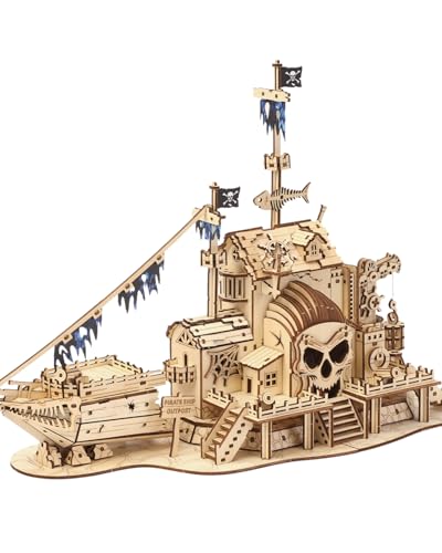 3D Holzpuzzles für Erwachsene - Piratenschiff Modellbausatz, Herausfordernde Holzmodelle für Erwachsene zum Bauen - Phantom Piratenbucht, ideal für Urlaubs- oder Geburtstagsgeschenke 3D Holzpuzzles für Erwachsene - Piratenschiff Modellbausatz, Herausfordernde Holzmodelle für Erwachsene zum Bauen - Phantom Piratenbucht, ideal für Urlaubs- oder Geburtstagsgeschenke von Jigtoy