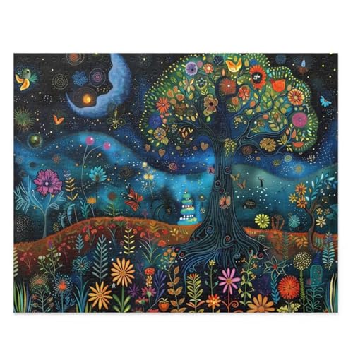 Puzzle 100 Teile, Anime Blumenbaum Puzzle für Erwachsene 40 x 28 cm Herausforderndes Rätsel Puzzlespiele für Die Ganze Familie Geschenke für Frauen Männer Puzzles 100 von Jiian