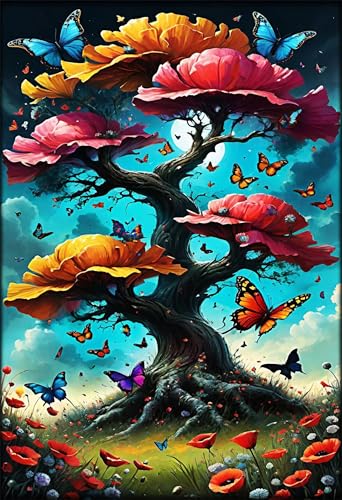 Puzzle 100 Teile, Baumschmetterlinge Puzzle für Erwachsene 40 x 28 cm Herausforderndes Rätsel Puzzlespiele für Die Ganze Familie Geschenke für Frauen Männer Puzzles 100 von Jiian