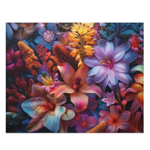Puzzle 100 Teile, Blumen Puzzle für Erwachsene 40 x 28 cm Herausforderndes Rätsel Puzzlespiele für Die Ganze Familie Geschenke für Frauen Männer Puzzles 100 von Jiian