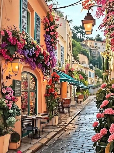 Puzzle 100 Teile, Blumenstraßen Puzzle für Erwachsene 40 x 28 cm Herausforderndes Rätsel Puzzlespiele für Die Ganze Familie Geschenke für Frauen Männer Puzzles 100 von Jiian