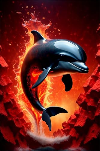 Puzzle 100 Teile, Delphin Cartoon Puzzle für Erwachsene 40 x 28 cm Herausforderndes Rätsel Puzzlespiele für Die Ganze Familie Geschenke für Frauen Männer Puzzles 100 von Jiian