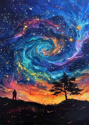 Puzzle 100 Teile, Fantasie Sternenhimmel Puzzle für Erwachsene 40 x 28 cm Herausforderndes Rätsel Puzzlespiele für Die Ganze Familie Geschenke für Frauen Männer Puzzles 100 von Jiian
