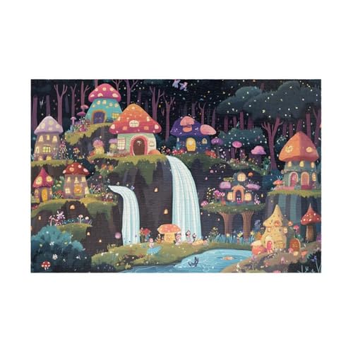 Puzzle 100 Teile, Fantasiepilze Puzzle für Erwachsene 40 x 28 cm Herausforderndes Rätsel Puzzlespiele für Die Ganze Familie Geschenke für Frauen Männer Puzzles 100 von Jiian