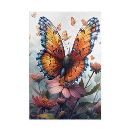 Puzzle 100 Teile, Schmetterlingsblume Puzzle für Erwachsene 40 x 28 cm Herausforderndes Rätsel Puzzlespiele für Die Ganze Familie Geschenke für Frauen Männer Puzzles 100 Puzzle 100 Teile, Schmetterlingsblume Puzzle für Erwachsene 40 x 28 cm Herausforderndes Rätsel Puzzlespiele für Die Ganze Familie Geschenke für Frauen Männer Puzzles 100 von Jiian