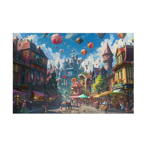 Puzzle 100 Teile, Stadt Heißluftballon Puzzle für Erwachsene 40 x 28 cm Herausforderndes Rätsel Puzzlespiele für Die Ganze Familie Geschenke für Frauen Männer Puzzles 100 Puzzle 100 Teile, Stadt Heißluftballon Puzzle für Erwachsene 40 x 28 cm Herausforderndes Rätsel Puzzlespiele für Die Ganze Familie Geschenke für Frauen Männer Puzzles 100 von Jiian