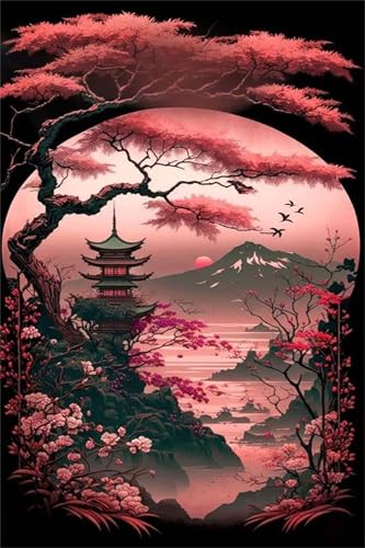 Puzzle 1000 Teile für Erwachsene Bergturmblumen Impossible Game Pädagogisches Spiel Herausforderndes Rätsel 1000 Teile Puzzles 75 x 50 cm von Jiian