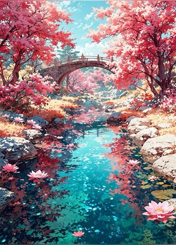 Puzzle 1000 Teile für Erwachsene Brücke Blume Fluss Impossible Game Pädagogisches Spiel Herausforderndes Rätsel 1000 Teile Puzzles 75 x 50 cm Puzzle 1000 Teile für Erwachsene Brücke Blume Fluss Impossible Game Pädagogisches Spiel Herausforderndes Rätsel 1000 Teile Puzzles 75 x 50 cm von Jiian