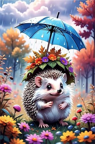 Puzzle 120 Teile für Erwachsene Blumen Igel Tier Impossible Game Pädagogisches Spiel Herausforderndes Rätsel 120 Teile Puzzles 25 x 20 cm von Jiian