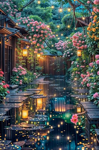 Puzzle 120 Teile für Erwachsene Gartenlandschaft Impossible Game Pädagogisches Spiel Herausforderndes Rätsel 120 Teile Puzzles 25 x 20 cm von Jiian