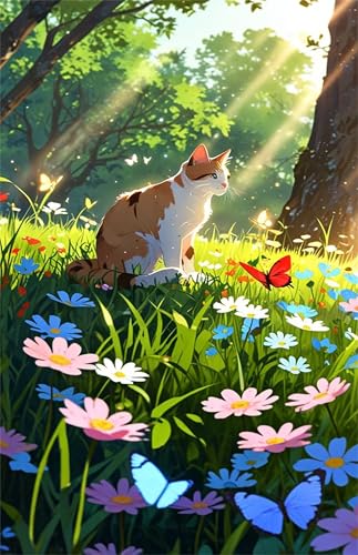 Puzzle 1200 Teile, Blumen Katze Tier Puzzle für Erwachsene 75 x 50 cm Herausforderndes Rätsel Puzzlespiele für Die Ganze Familie Geschenke für Frauen Männer Puzzles 1200 von Jiian
