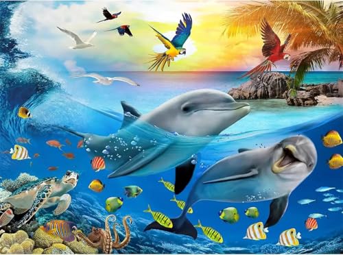 Puzzle 1200 Teile, Delfine Sonnenaufgang Puzzle für Erwachsene 75 x 50 cm Herausforderndes Rätsel Puzzlespiele für Die Ganze Familie Geschenke für Frauen Männer Puzzles 1200 Puzzle 1200 Teile, Delfine Sonnenaufgang Puzzle für Erwachsene 75 x 50 cm Herausforderndes Rätsel Puzzlespiele für Die Ganze Familie Geschenke für Frauen Männer Puzzles 1200 von Jiian
