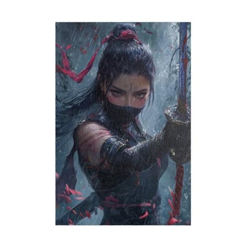 Puzzle 1200 Teile, Samurai Mädchen Puzzle für Erwachsene 75 x 50 cm Herausforderndes Rätsel Puzzlespiele für Die Ganze Familie Geschenke für Frauen Männer Puzzles 1200 von Jiian