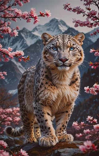 Puzzle 1314 Teile für Erwachsene Blumenleopard Impossible Game Pädagogisches Spiel Herausforderndes Rätsel 1314 Teile Puzzles 75 x 50 cm von Jiian