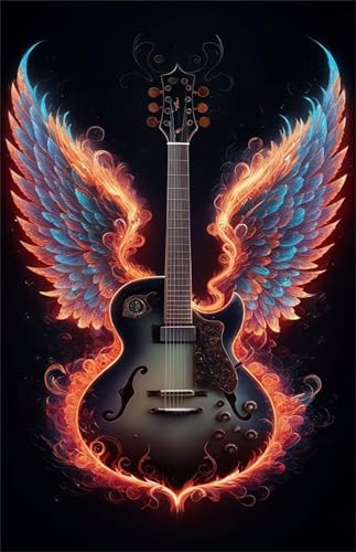 Puzzle 1314 Teile für Erwachsene Flügelgitarre Impossible Game Pädagogisches Spiel Herausforderndes Rätsel 1314 Teile Puzzles 75 x 50 cm von Jiian