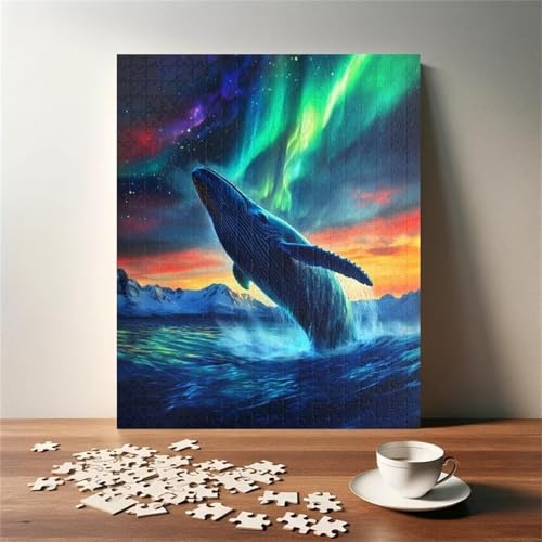 Puzzle 150 Teile, Aurora Wal Puzzle für Erwachsene 35 x 25 cm Herausforderndes Rätsel Puzzlespiele für Die Ganze Familie Geschenke für Frauen Männer Puzzles 150 Puzzle 150 Teile, Aurora Wal Puzzle für Erwachsene 35 x 25 cm Herausforderndes Rätsel Puzzlespiele für Die Ganze Familie Geschenke für Frauen Männer Puzzles 150 von Jiian